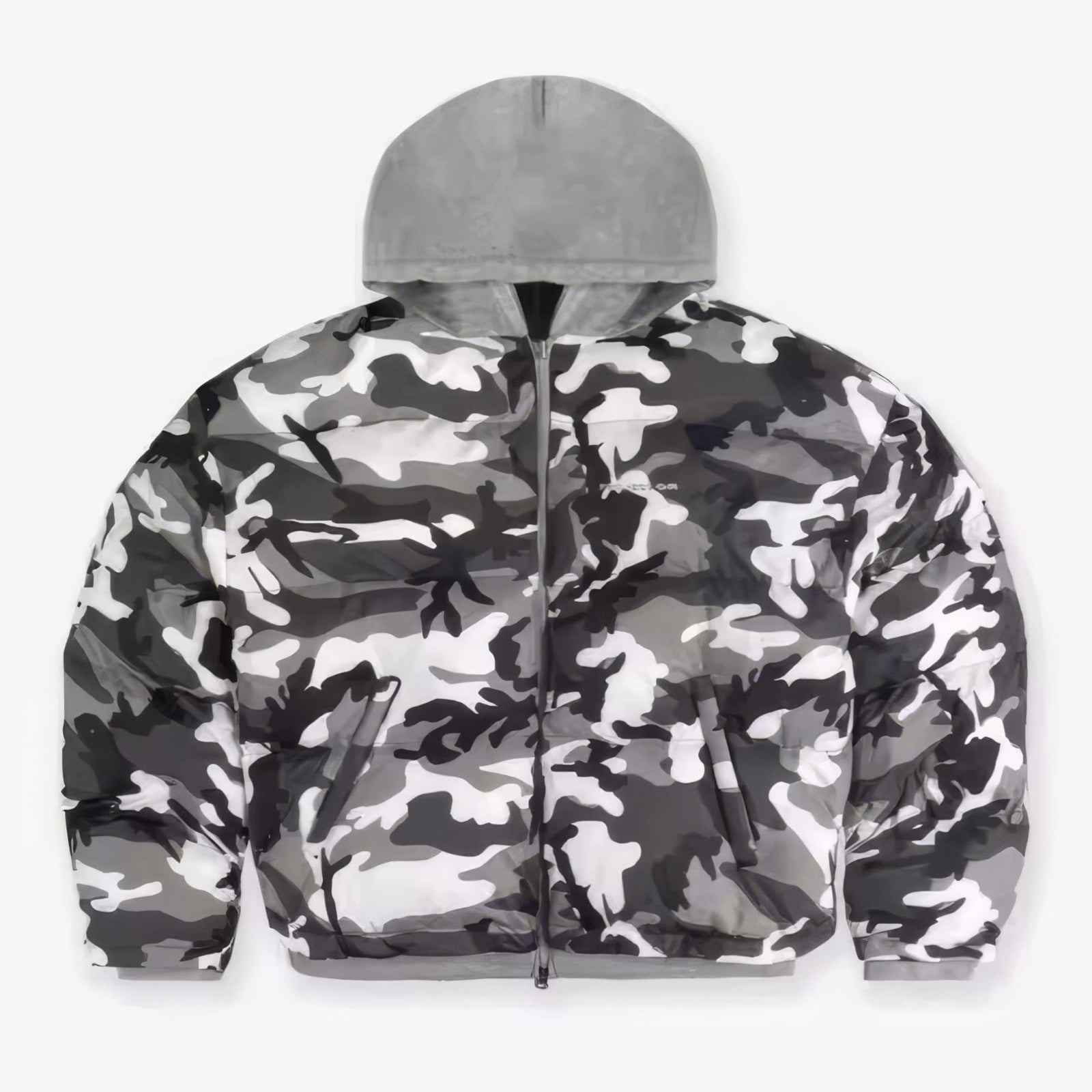 Camouflage Pattern Oversize Hooded Puffer Jacket – Starphase