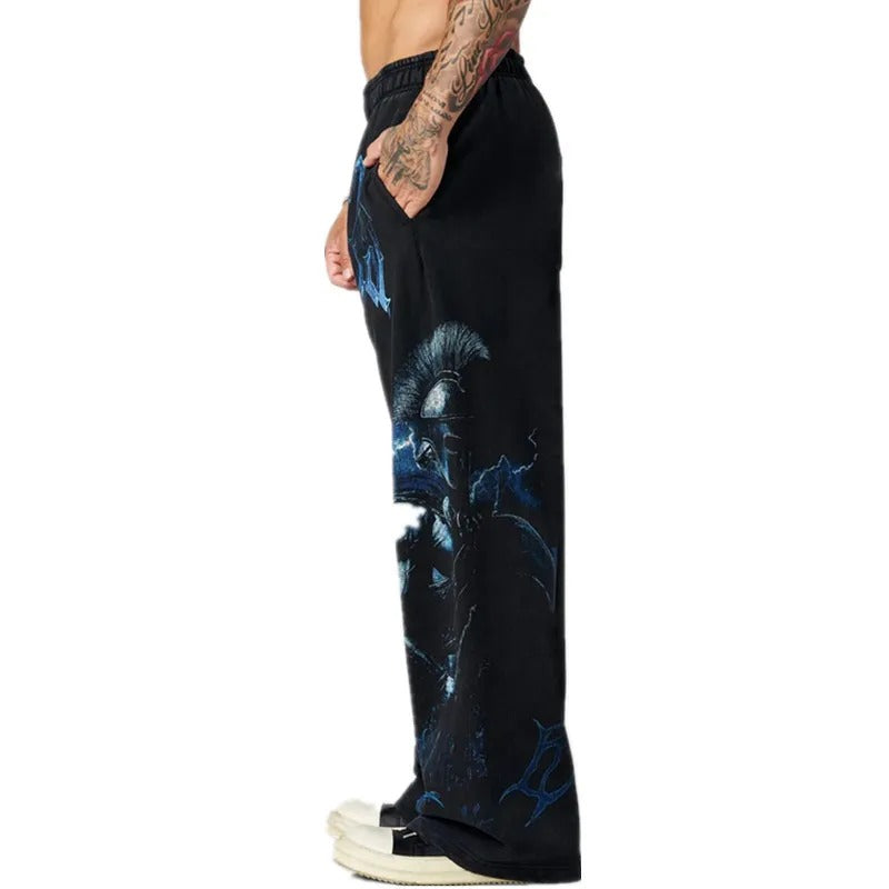 Anime Graphic Wide Leg Y2K Sweatpants Baggy Cotton Streetwear Joggers