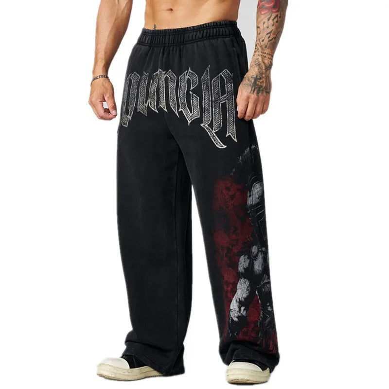Anime Graphic Wide Leg Y2K Sweatpants Baggy Cotton Streetwear Joggers