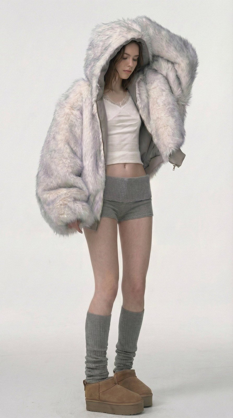 Arctic Muse Oversized Bomber Jacket - IMG
