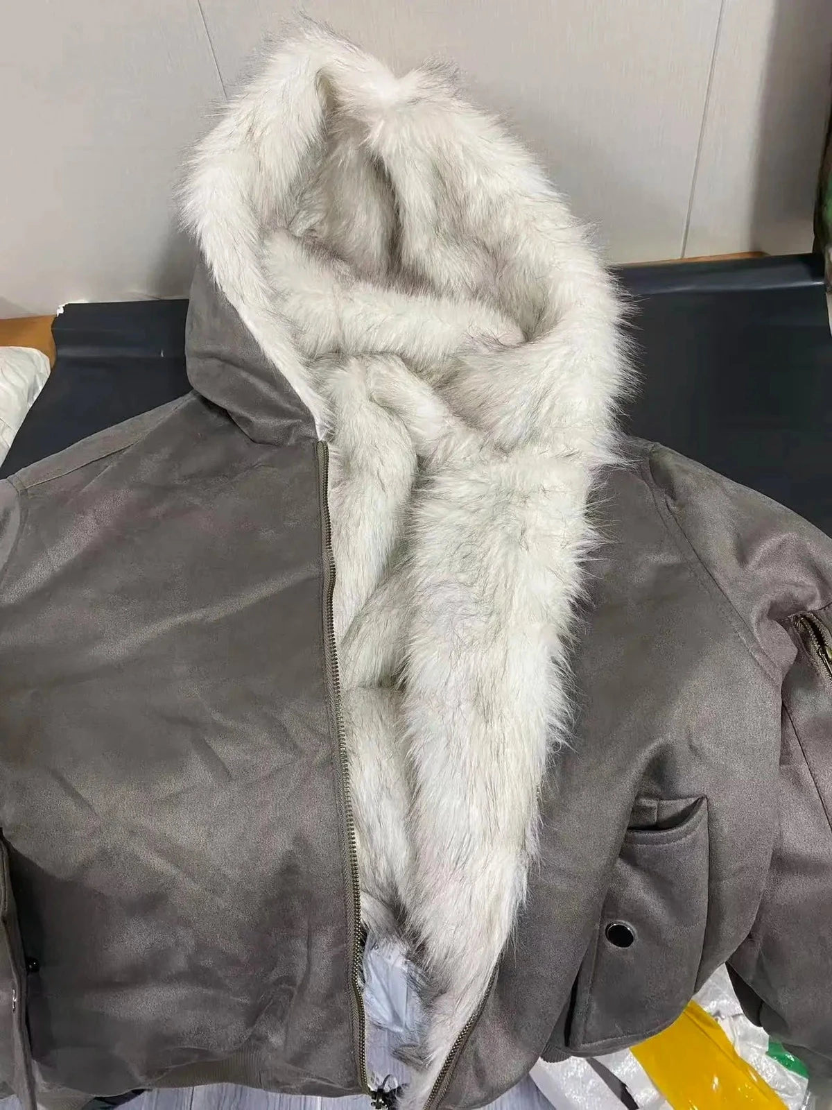 Arctic Muse Oversized Bomber Jacket - IMG