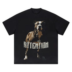 Attention Pitbull Relaxed Fit Graphic T-Shirt - IMG