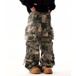 Baggy Camouflage Wide Leg Cargo Pants - IMG