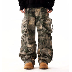 Baggy Camouflage Wide Leg Cargo Pants - IMG