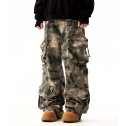 Baggy Camouflage Wide Leg Cargo Pants - IMG