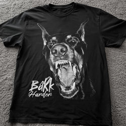Bark Harder Doberman Graphic T-Shirt - IMG