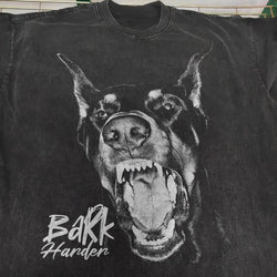Bark Harder Doberman Washed Graphic T-Shirt - IMG