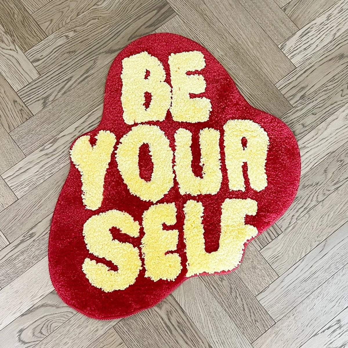 Be Yourself Trippy Statement Rug - IMG