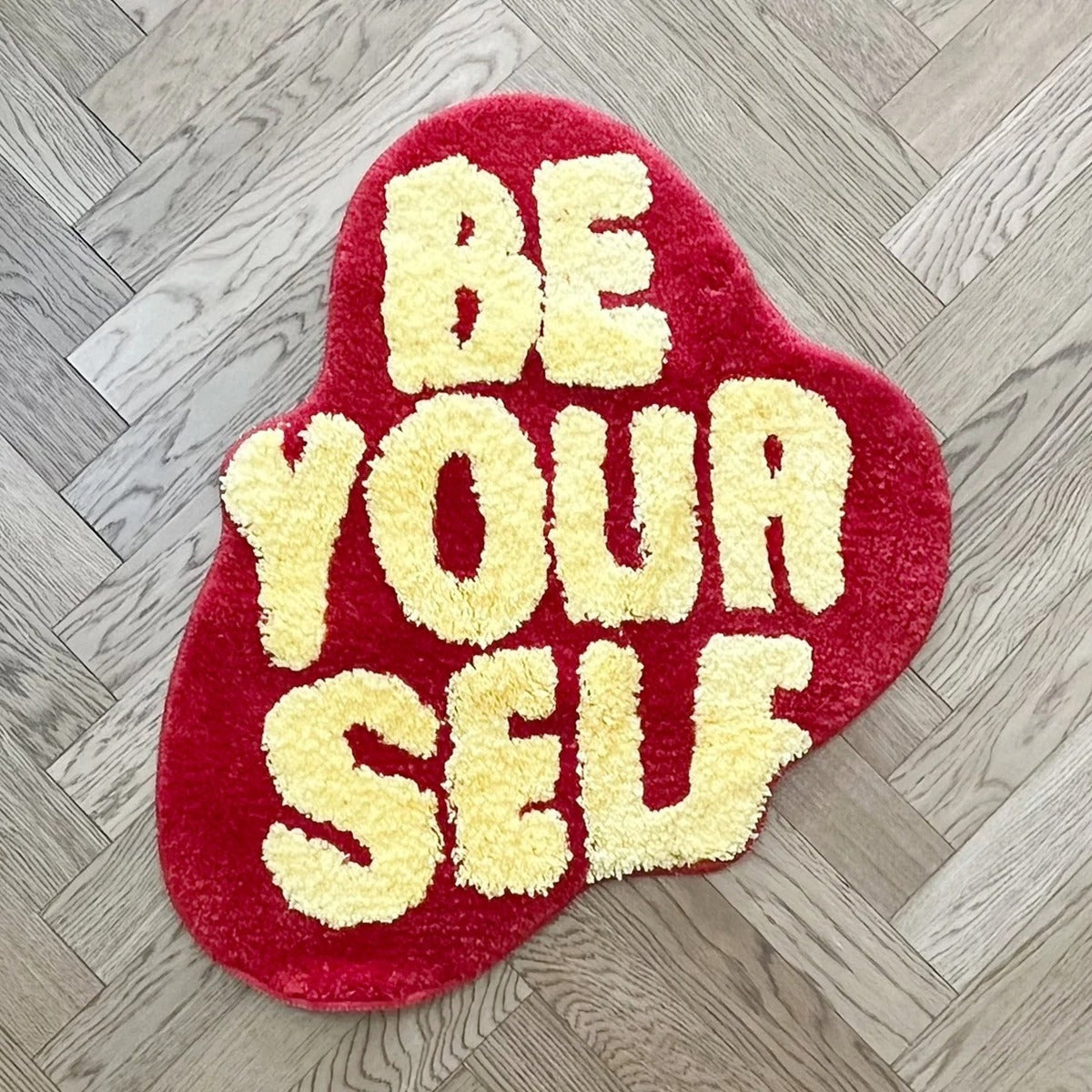 Be Yourself Trippy Statement Rug - IMG
