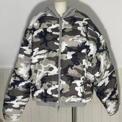 Camouflage Pattern Oversize Hooded Puffer Jacket - IMG