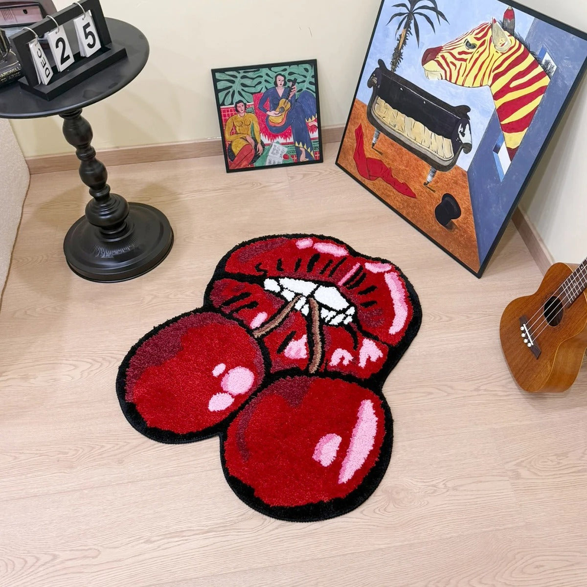 Cherry Red Lips Statement Rug - IMG