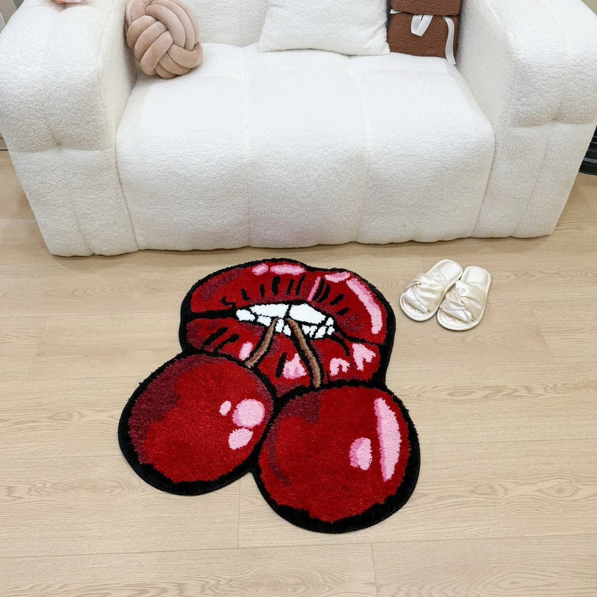 Cherry Red Lips Statement Rug - IMG