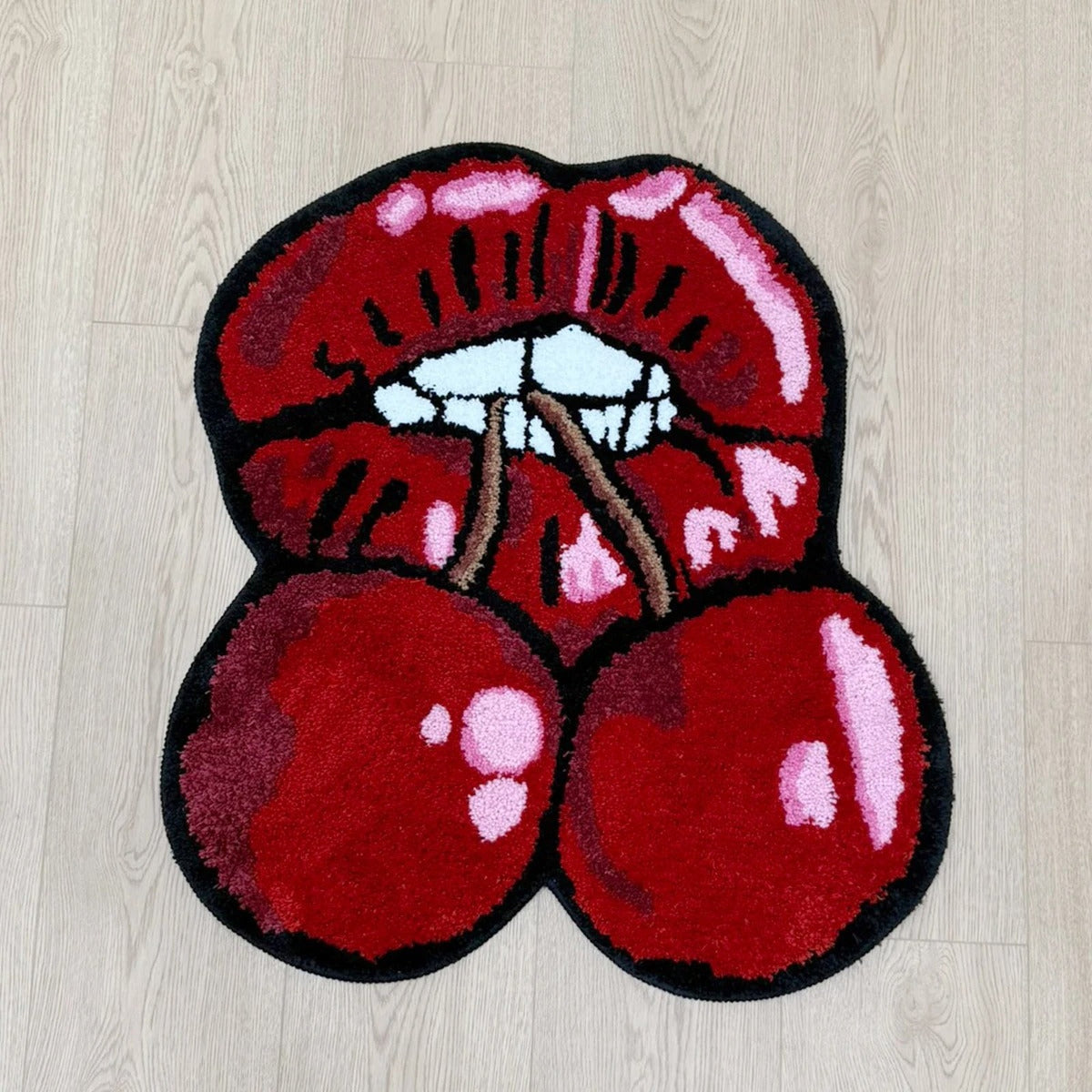 Cherry Red Lips Statement Rug - IMG