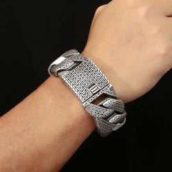 Chunky Embroidered Big Cuban Chain Bracelet - IMG