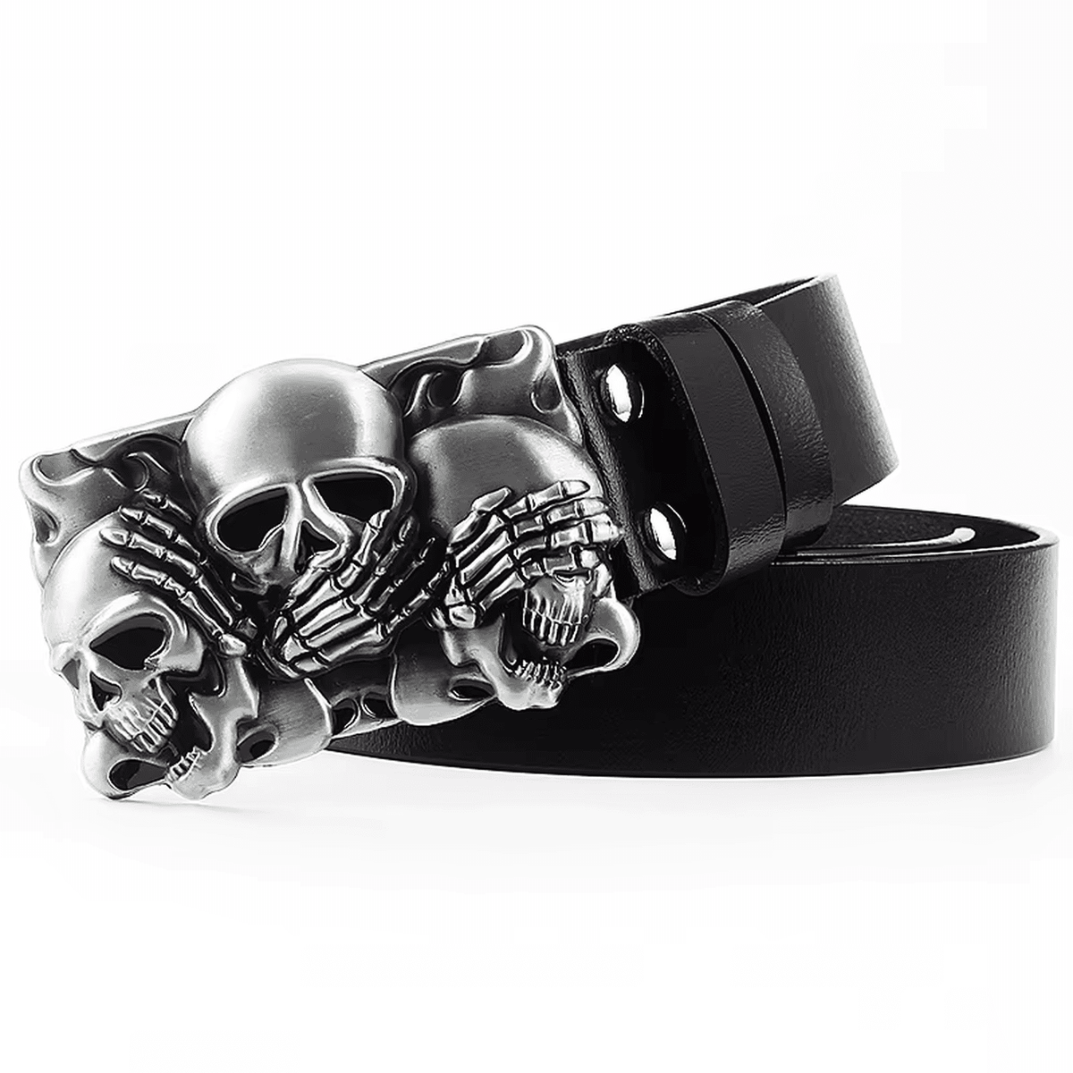 Crossbones Skull Belt // Heavy Metal Dark Edition - IMG