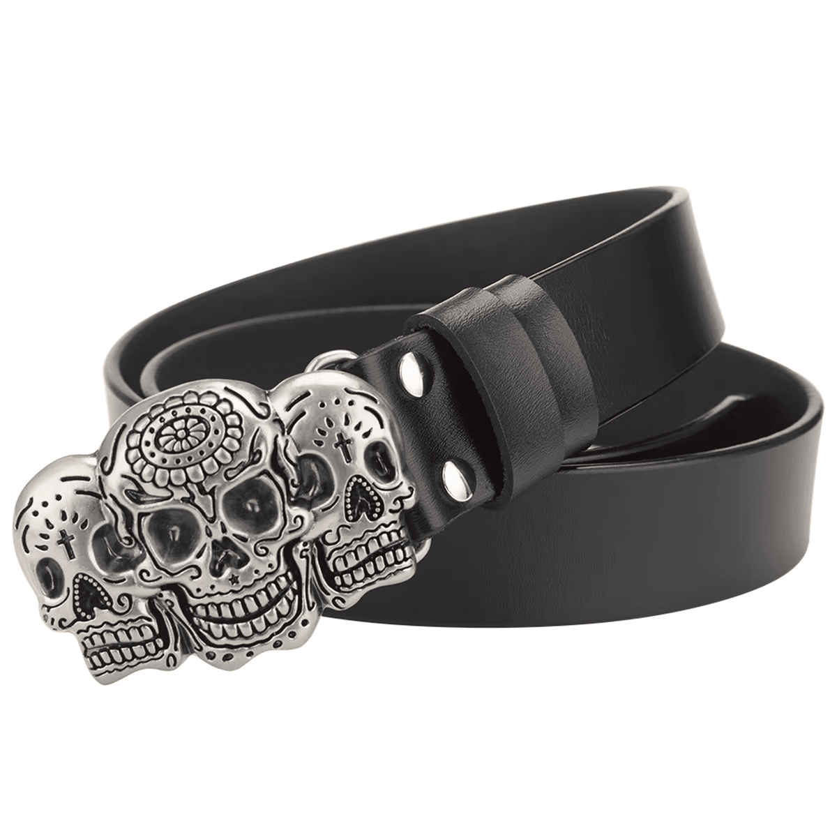 Crossbones Skull Belt // Heavy Metal Dark Edition - IMG