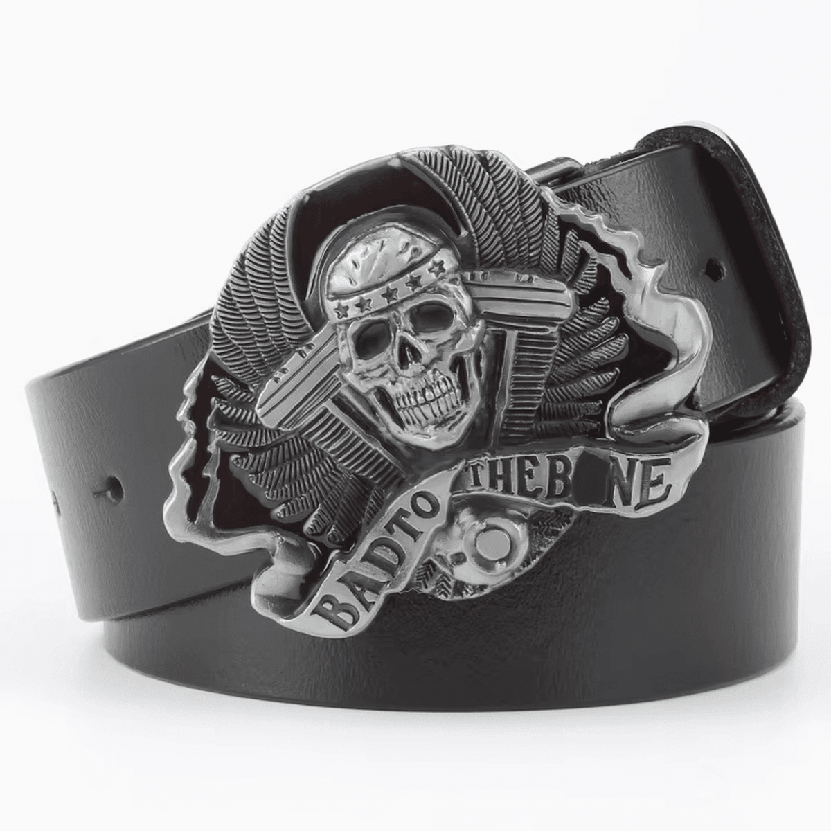 Crossbones Skull Belt // Heavy Metal Dark Edition - IMG