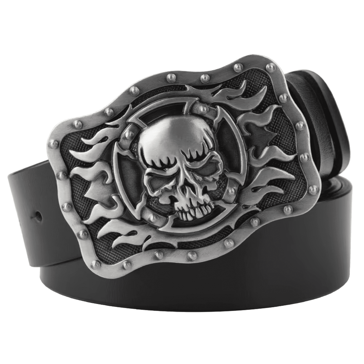Crossbones Skull Belt // Heavy Metal Dark Edition - IMG