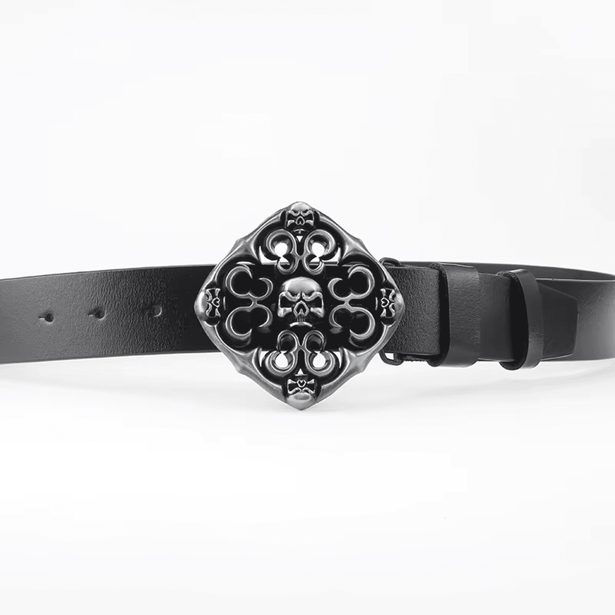 Crossbones Skull Belt // Heavy Metal Dark Edition - IMG