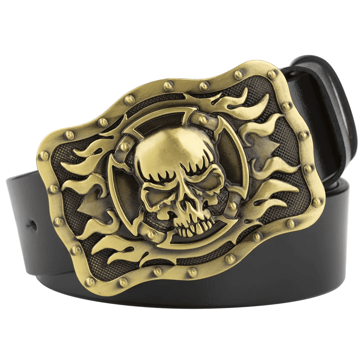 Crossbones Skull Belt // Heavy Metal Dark Edition - IMG