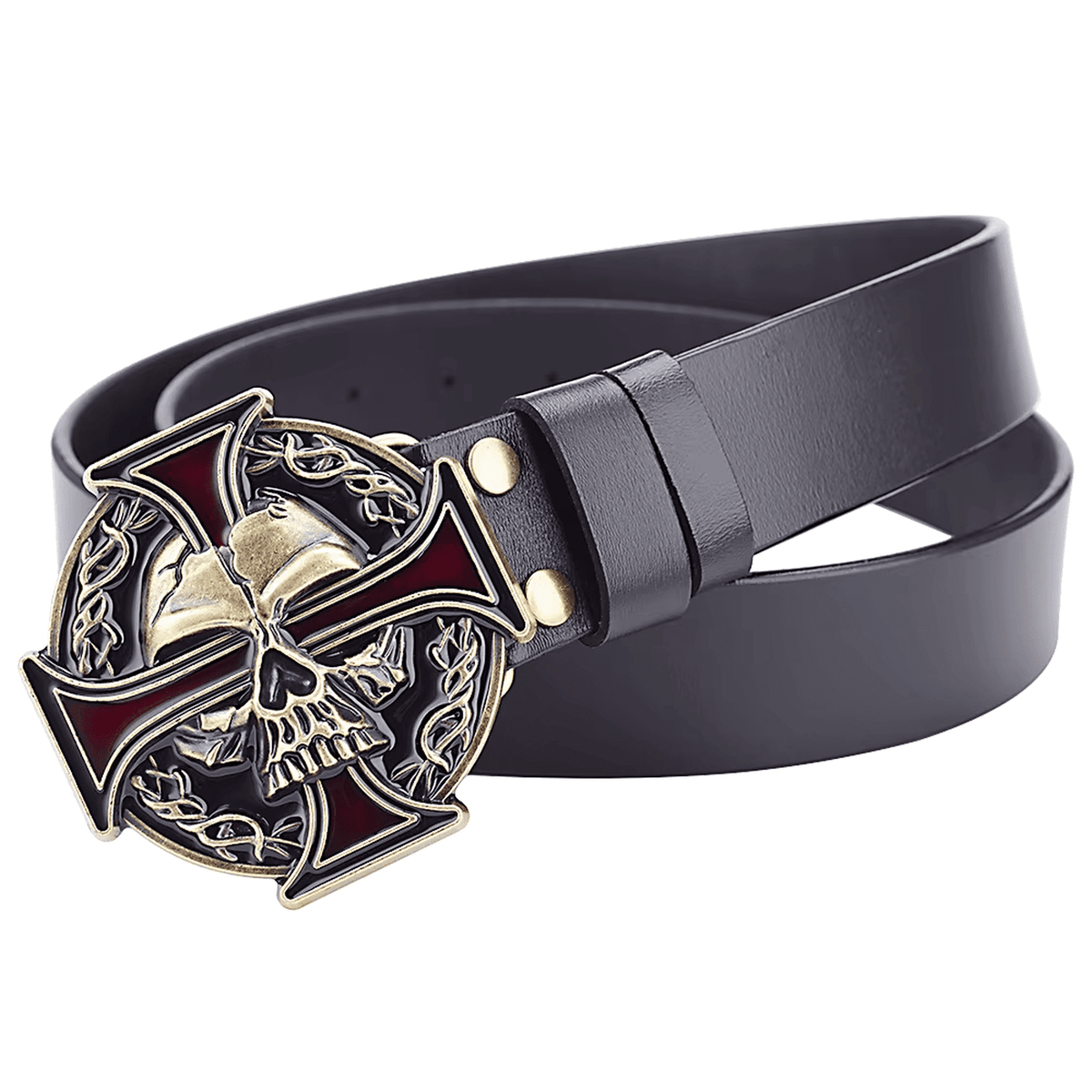 Crossbones Skull Belt // Heavy Metal Dark Edition - IMG
