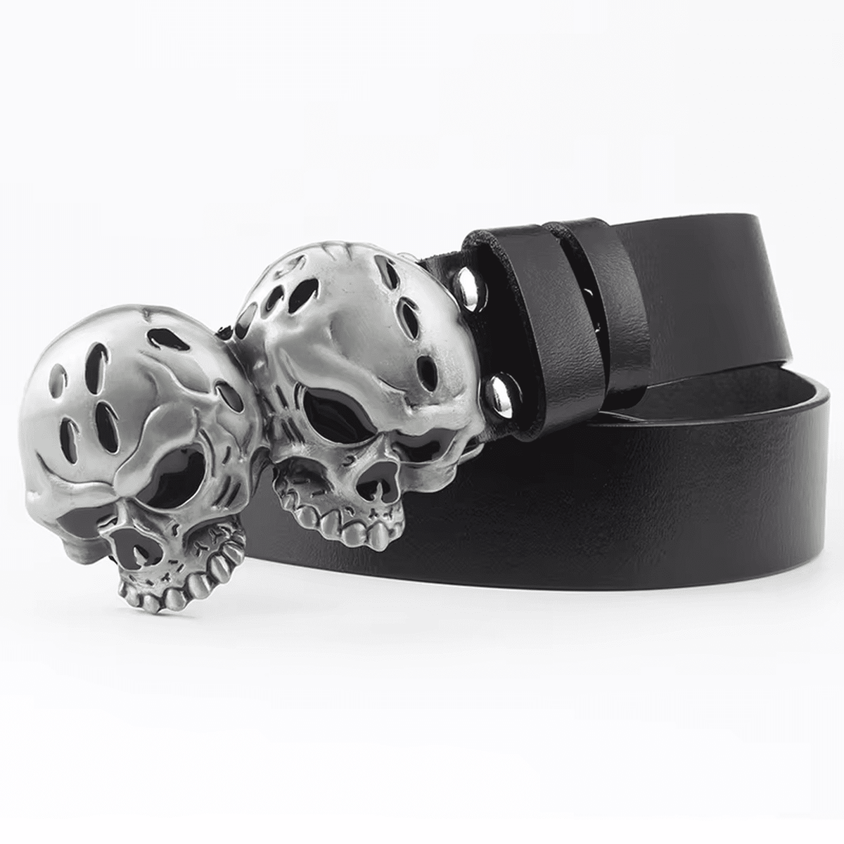 Crossbones Skull Belt // Heavy Metal Dark Edition - IMG