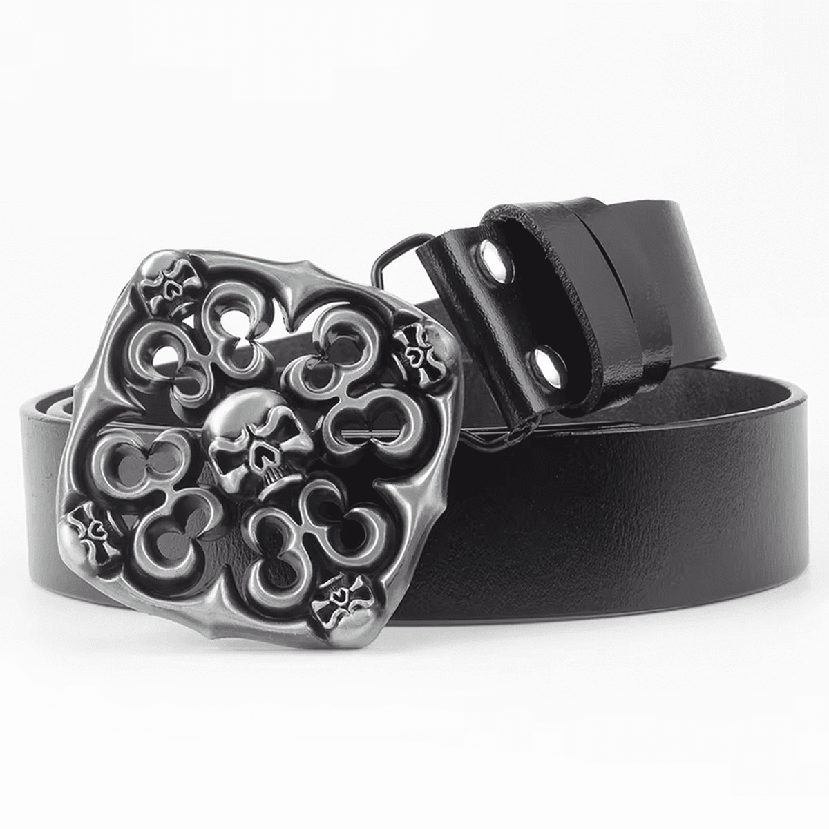 Crossbones Skull Belt // Heavy Metal Dark Edition - IMG