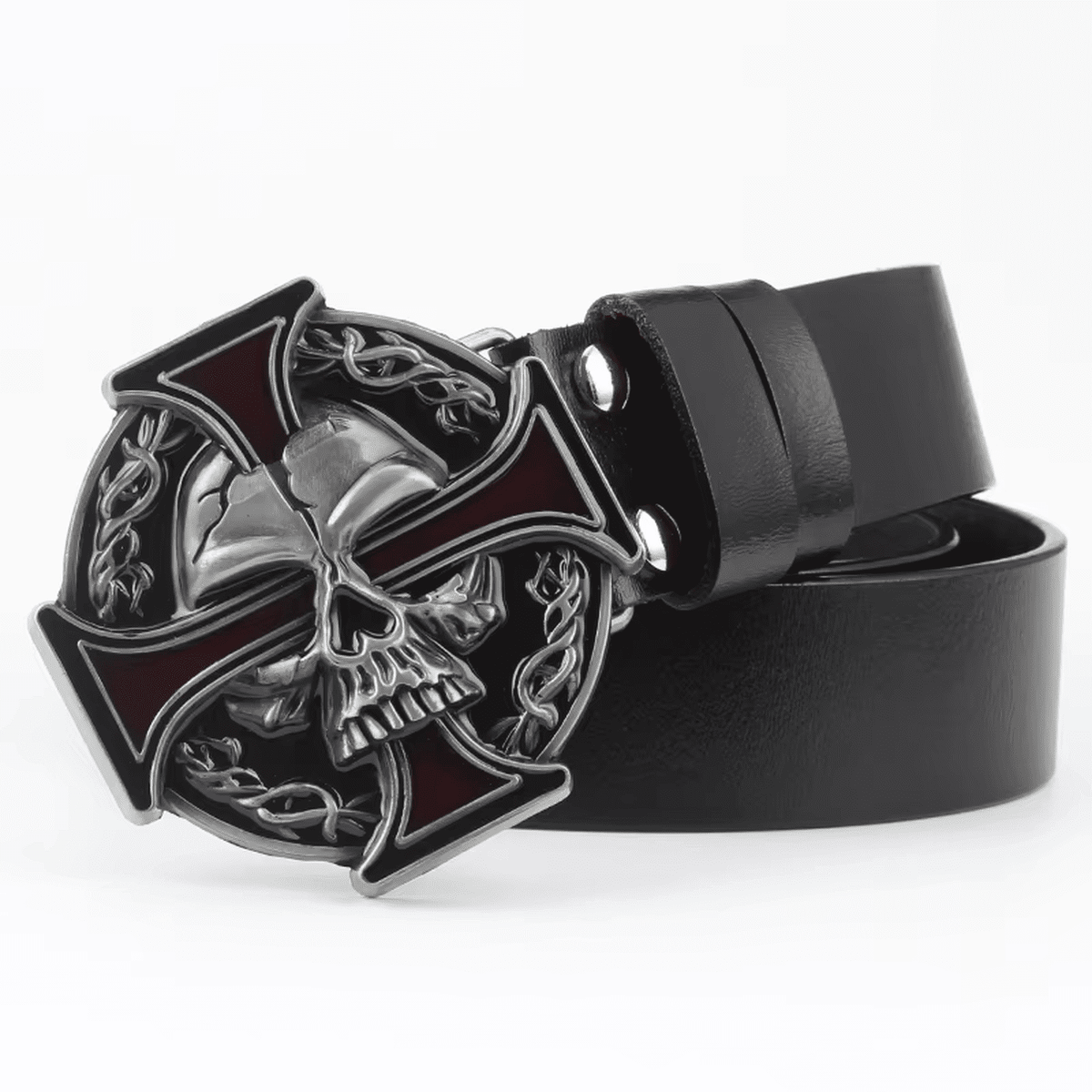 Crossbones Skull Belt // Heavy Metal Dark Edition - IMG