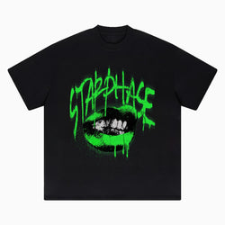 Cyber Y2K Graffiti Print Relaxed Fit T-Shirt - IMG