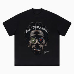 Day Dreamer Oversized Cotton Graphic T-Shirt - IMG