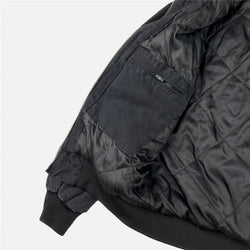 Distressed Canvas Hooded Bomber Jacket - IMG