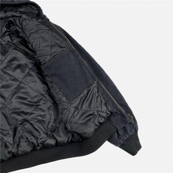 Distressed Canvas Hooded Bomber Jacket - IMG