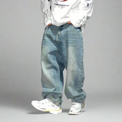 Distressed Wide-Leg 90&