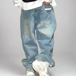 Distressed Wide-Leg 90&