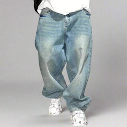 Distressed Wide-Leg 90&