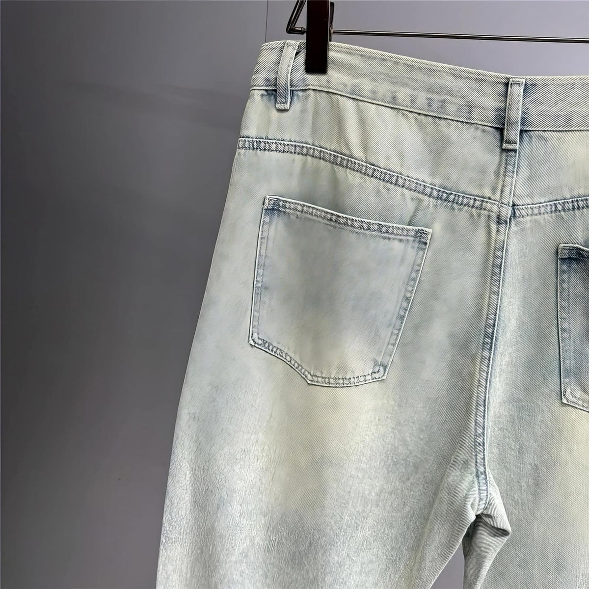 Extra Baggy Distressed Ice Blue Skater Jeans - IMG