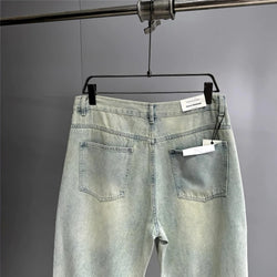 Extra Baggy Distressed Ice Blue Skater Jeans - IMG