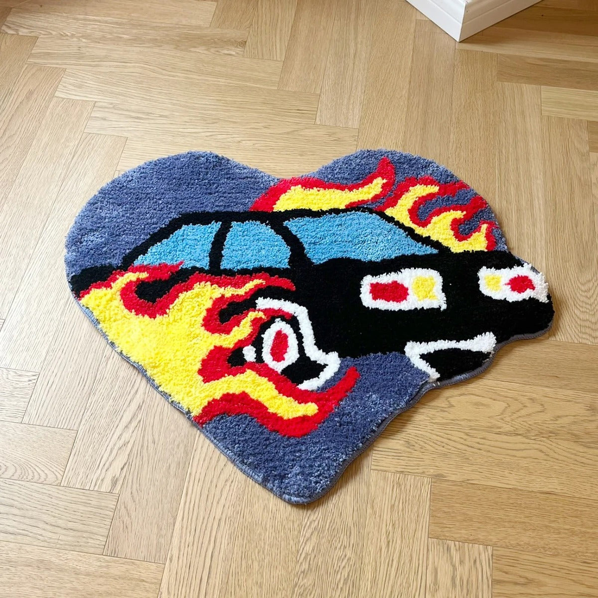 Flame Heart Tufted Statement Rug - IMG