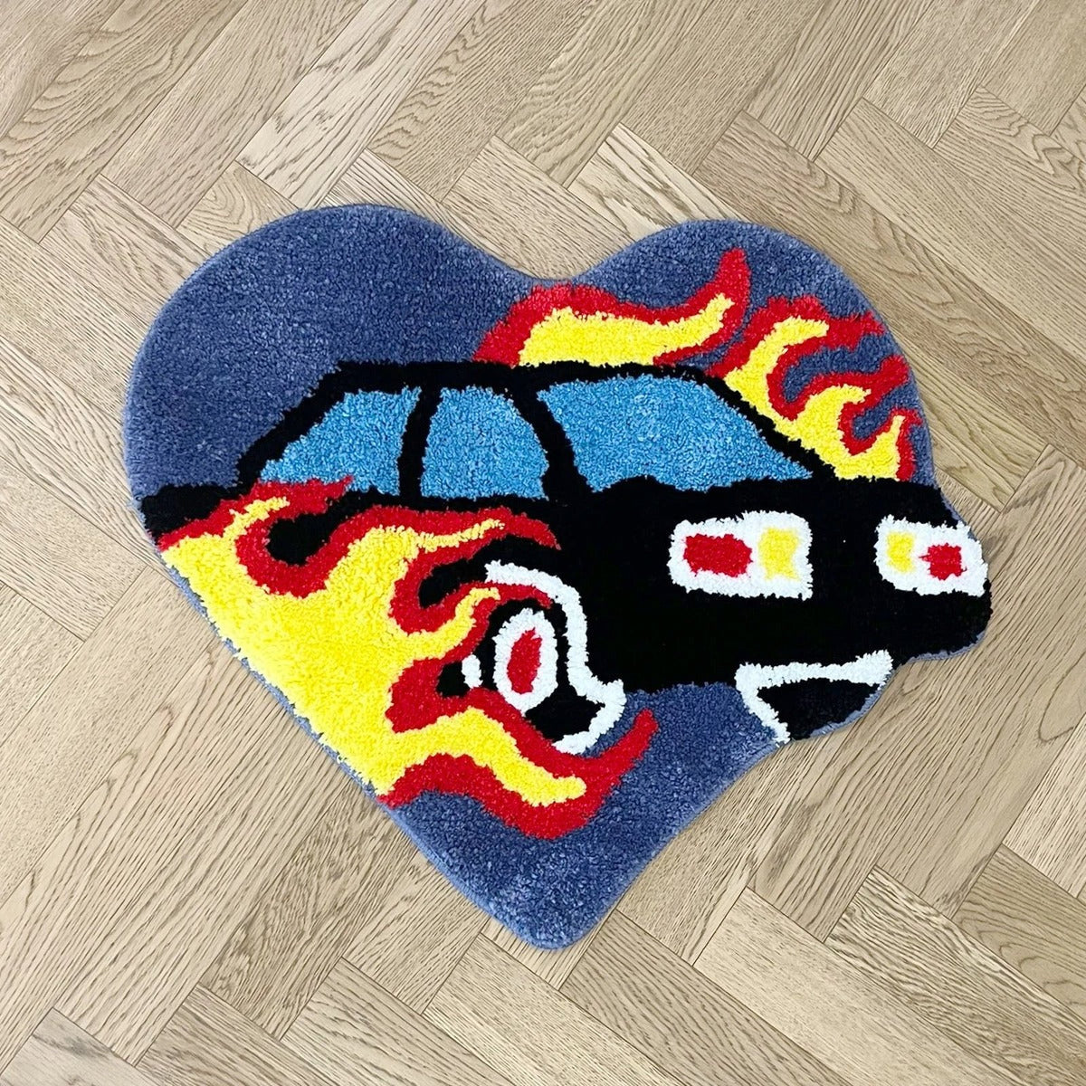 Flame Heart Tufted Statement Rug - IMG