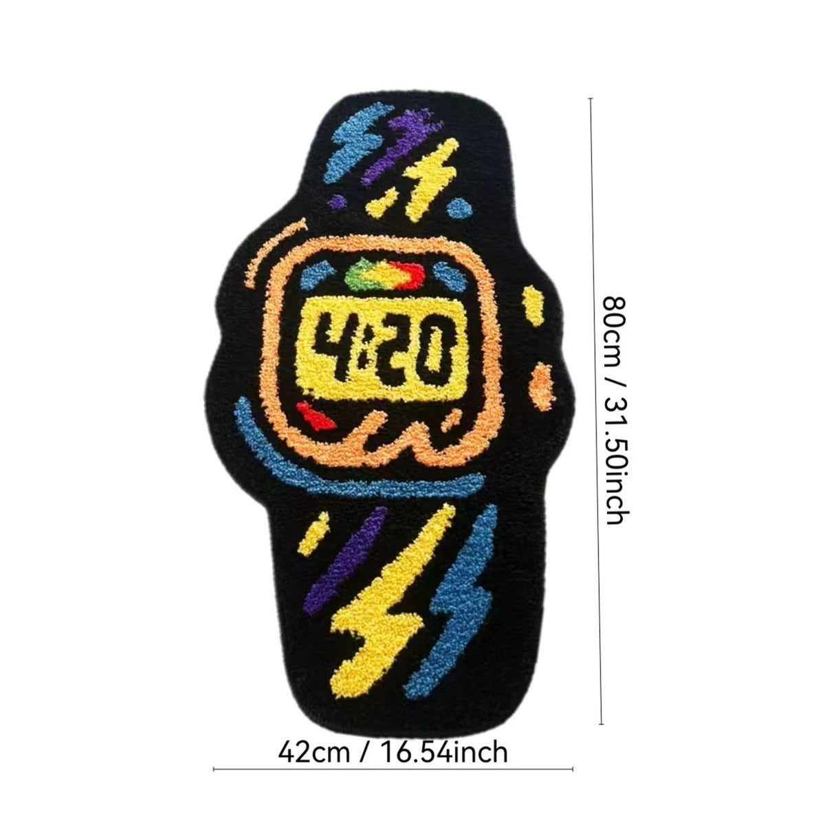 Funky 4:20 Graffiti Tufted Area Rug - IMG