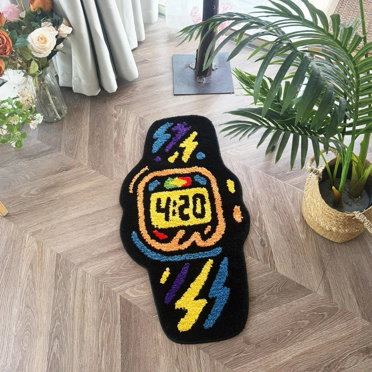Funky 4:20 Graffiti Tufted Area Rug - IMG