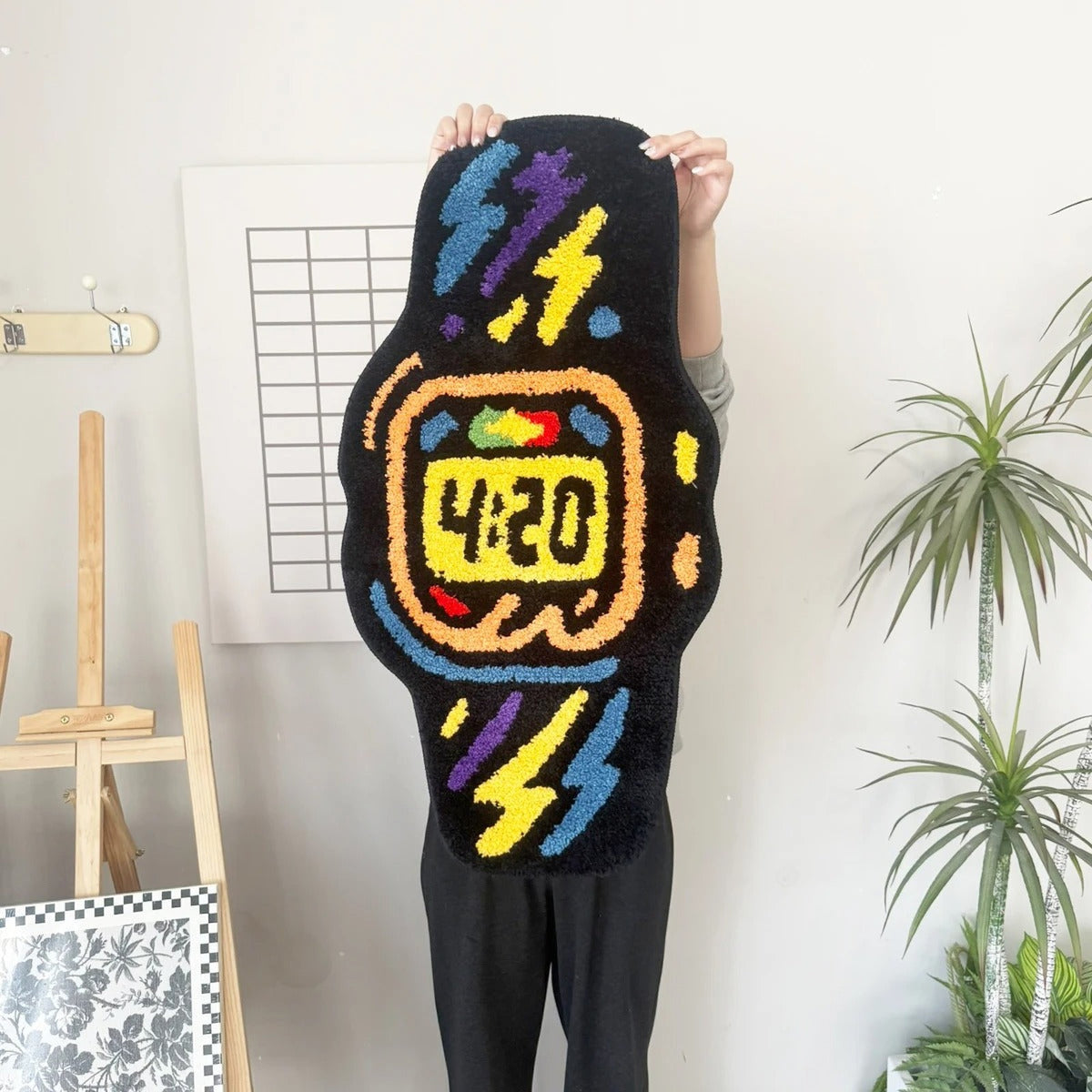 Funky 4:20 Graffiti Tufted Area Rug - IMG