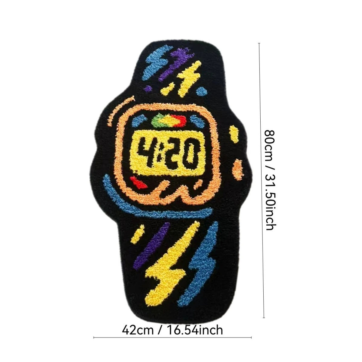 Funky 4:20 Graffiti Tufted Area Rug