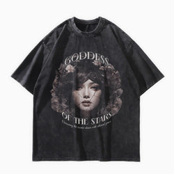 Goddess Of The Stars Oversized Washed T-Shirt - IMG