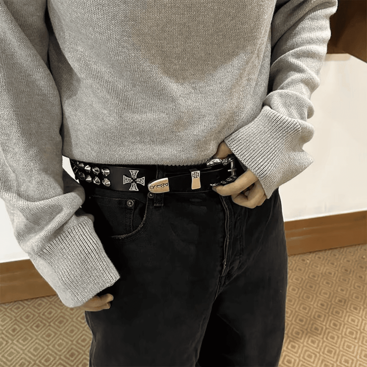 GothK Rivet Cross Belt // Archival Street Rock Edition - IMG