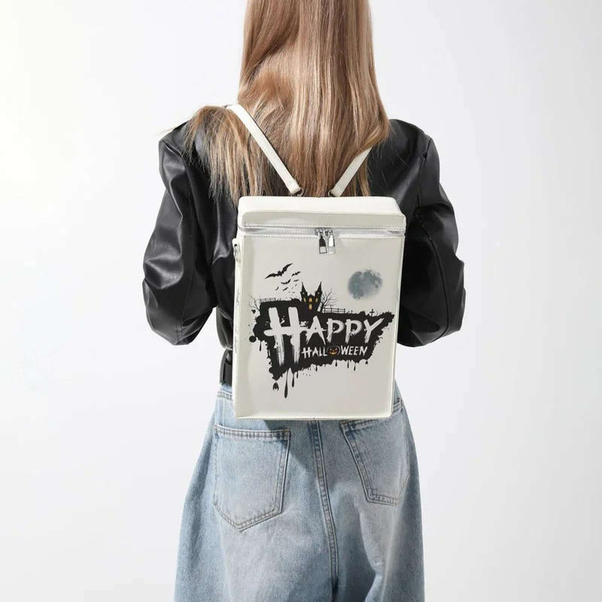 Gothic Cross Backpack Y2K Halloween Grunge Streetwear Vintage Bag - IMG