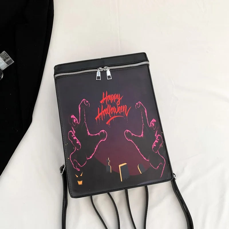 Gothic Cross Backpack Y2K Halloween Grunge Streetwear Vintage Bag