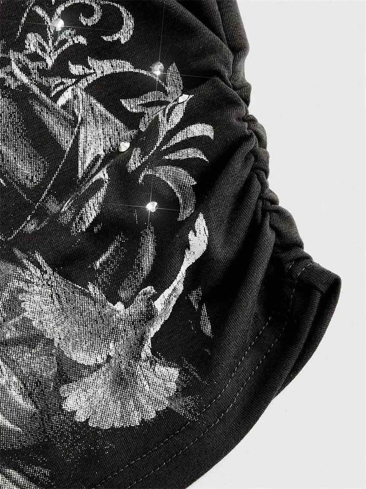 Grunge Gothic Tube Y2K Crop Top - IMG