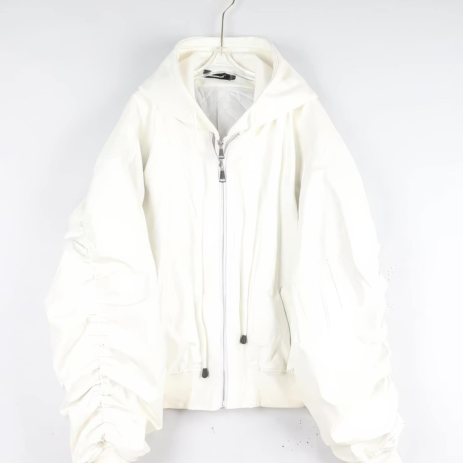 Hooded Oversized Leather Bomber Jacket – Starphase