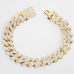Iced Out Prong Link Cuban Chain Bracelets - IMG